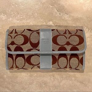 Tan and Blue Wallet